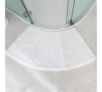 Curved Bathroom Mat Semi-Circular Bath Mat for Quadrant-Shower Cubicle, Anti-Slip Bathroom Carpet Rug Shower Mat, Fan-Shaped Curved Bath Mat, Curved Corner Shower Mat Non-Slip Entrance Mat,03,46*100CM