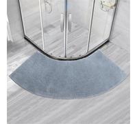 Curved Bathroom Mat Semi-Circular Bath Mat for Quadrant-Shower Cubicle, Anti-Slip Bathroom Carpet Rug Shower Mat, Fan-Shaped Curved Bath Mat, Curved Corner Shower Mat Non-Slip Entrance Mat,01,46*100CM