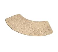 Curved Bathroom Mat Thickened Absorbent Non-Slip Shower, Dirt Resistant Toilet Door For & Entrance Rug(Apricot)