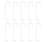 Curved Beading Needles Stainless Steel DIY Bead Spinner Needles with Curved Handle Big Eye for Crafters Household 10pcs