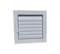 Curved Blade Ceiling Diffuser with Multi-Shutter Damper | Adjustable Airflow Control | Durable Aluminum Design | Easy Installation for HVAC Systems (8"x8" 1-Way Airflow Direction)