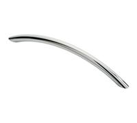 Curved Bow Cabinet Pull Handle 190 x 10mm 160mm Fixing Centres Chrome