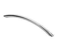 Curved Bow Cabinet Pull Handle - 190 x 10mm - 160mm Fixing Centres - Chrome | Cabinet Pull Handle - Wardrobe Cupboard Door Handle - Suitable for Lightweight Internal Doors