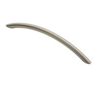 Curved Bow Cabinet Pull Handle 190 x 10mm 160mm Fixing Centres Satin Nickel