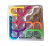 Curved Brain Puzzle - Sensory Learning Toy with Wavy Shape Blocks, Creative Thinking Game | Developmental Preschool Puzzle, Cognitive Toy for toddler, Brain Training Activity for Kids