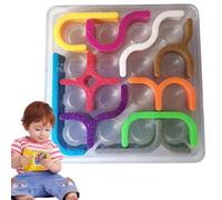 Curved Brain Puzzle Toy, Interactive Teaser Mind Game, 12 Inches Kids Developmental Puzzles, Educational Wood Play with Color, Preschool Activity Toys, Logic Learning Games for Children