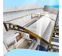 Curved Canopy for Doors & Polycarbonate Rain Shelter UV Protection Garden Awning Veranda Cover Outdoor Patio Roof Rain & Snow Shield for Home