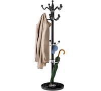 Curved coat rack black 173cm 360°