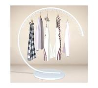 Curved Coat Rack Stand with Hooks, Heavy Duty Clothes Hanger for Entryway, Bedroom, Store Display, Space Saving Organizer