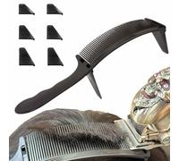 Curved Combs - Fine Serrated Curved Comb - Positioning Comb, Includes 6 Comb Holders, Dense Teeth, Heat Resistant, Antistatic Hair Cutting Tool for Men and Women, Flat Top Curve