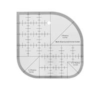 Curved Corner Cutter Quilt Ruler, Acrylic Sewing Patchwork Ruler Quilting Templates, Creative Sew Template Patchwork Tool for DIY Sewing Supplies, Quilting, Bag Making, Pattern Drafting