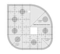 Curved Corner Cutter Ruler for Sewing & Quilting, 6.1x6.1 Inch Transparent Template,DIY Multifunctional Quilting Ruler, Patchwork & Craft Supplies (1PC)
