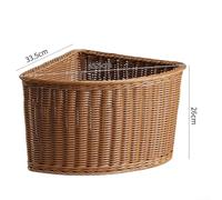 Curved Corner Storage Basket, Circular Space-Saving Storage Box for Clothes, Household Items, Bathroom & Pantry Organization, 36 x 18 x 16 cm,(Large)