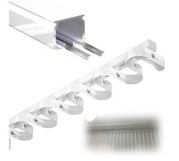 Curved Curtain Track 300cm S-Shape Ceiling or Wall Mounting Perfect for Office & Living Room White Drapery Rod Flexible Design Heavy-Duty