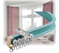 Curved Curtain Track Ceiling or Wall Mount Room Divider for Window Curtains Bedroom RV Shower Curtain Versatile Track System for Smooth Operation