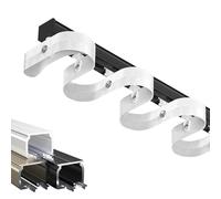 Curved Curtain Track System, Ceiling or Wall-Mount, Perfect for One-Piece Curtains, Sturdy Aluminum Outdoor Curtain Rod, Smooth Sliding Rail, Style Curtain Guide