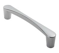 Curved D Shape Pull Handle 146 x 18.5mm 128mm Fixing Centres Polished Chrome