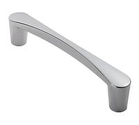 Curved D-Shape Pull Handle - 181 x 20mm - 160mm Fixing Centres - Polished Chrome | Cabinet Pull Handle - Wardrobe Cupboard Door Handle - Suitable for Lightweight Internal Doors