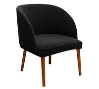 Curved Dining Chair Slipcover Set of 2/4, Arc Shaped Chair Covers for Dining Room with Half Round Back, Armless Accent Chair Covers,N,4PCS