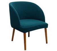 Curved Dining Chair Slipcover Set of 2/4, Arc Shaped Chair Covers for Dining Room with Half Round Back, Armless Accent Chair Covers,A,1PCS