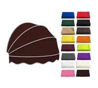 Curved Dome Awning for Windows & Doors Brown Foldable Canopy for Patio Versatile Outdoor Sunshade Cover Ideal for Various Spaces (130 cm)