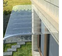 Curved Door Canopy, Invisible Front/Back Awning, UV-Resistant Polycarbonate Cover for Entrance, Weather Protection, 50 x 90 cm / 20 x 35 inches