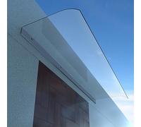 Curved Door & Window Awning Frosted PC Canopy for Rain & Snow Protection Easy Install Invisible Shelter Cover for Home & Business - 50x130cm/19.7x51.2in