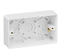 KnightsBridge Curved Edge Double 35mm Pattress Box with Earth Terminal