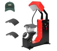 Curved Element Hat Press, Electric Cap Heat Press Machine with LCD Display Touch Switch, Convenient Hat Presser, Automatic Lifting, Hat Sublimation Press for Baseball/Trucker Caps B
