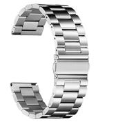 Curved End Arc Metal Watchband Stainless Steel Strap 18mm 20mm 22mm Matte Watch Band(Silver,18mm)