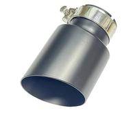 curved exhaust pipe 1 PCS Car Accessories Stainless Steel Universal Exhaust System Exhaust Pipe Tail Throat Single Straight Muffler Tip(51mm-114mm)