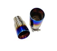 curved exhaust pipe 1pcs Automobile Parts Exhaust Pipe Silencer Tail Throat Stainless Steel Roasted Blue Wasp Nest Large Diameter Trumpet Mouth(70mm-101mm)