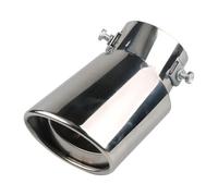 curved exhaust pipe Car Accessories Automobile Exhaust Pipe Sleeve Tail Throat Muffler Tip Gold Silencing Stainless Steel Modified Exhaust Pipe(Silver bend)
