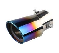 curved exhaust pipe Car Accessories Automobile Exhaust Pipe Sleeve Tail Throat Muffler Tip Gold Silencing Stainless Steel Modified Exhaust Pipe(Blueing bend)