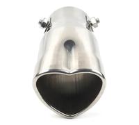 curved exhaust pipe Design Heart Shape Style Car Accessories 1.5-2.1Inch Stainless Steel Silver Colorful Exhaust Tips Muffler Tail Pipe