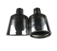 curved exhaust pipe For Benz 1 Piece Oval Shape Exhaust Pipe Car Universal 304 Stainless Steel Muffler Tip Tail Throat Welding Type ID 54MM(ID 63MM)