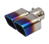 curved exhaust pipe Muffler Tip Dual Outlet Universal Square Exhaust Exhaust Pipe Stainless Steel Exhaust Nozzle Car Tail Throat Accessories(Innet 60mm E)