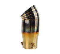curved exhaust pipe Universal Inlet 63mm Exhaust Muffler Pipe Stainless Steel Chrome Brunt Blue Car Tail Throat Trim Rear Accessories(Black Gold)