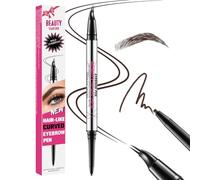 Curved Eyebrow Pen, Eyebrow Pencil Dual-Ended with 2-Fork Tip for Women, Effortlessly Creates Natural Hair-Like Brows, Lasts All-Day Waterproof & Smudge-Proof Formula for Flawless Makeup