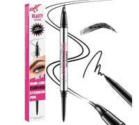 Curved Eyebrow Pen, Eyebrow Pencil Dual-Ended with 2-Fork Tip for Women, Effortlessly Creates Natural Hair-Like Brows, Lasts All-Day Waterproof & Smudge-Proof Formula for Flawless Makeup