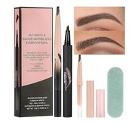 Curved Eyebrow Pencil, Liquid Eyebrow Pencil, Waterproof 4-Time Shot Tip Applicator, Fish Resistant Precision Pen, Long Lasting Beauty Tool