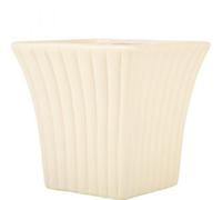 Curved Fanfare Plant Pot - Cream Ceramic Pot