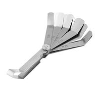 Curved Feeler Bent Feeler Gauge Stainless Steel Offset Feeler Gauge 16Pcs 0.05-1.00mm for Measuring Slot Size Size