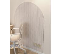 Curved Felt Bulletin Board,Foldable Display Board,Felt Pin Board Wall Tiles for Paste Notes Photos Schedules Office Home Wall Decoration (Light Camel,60x80cm)