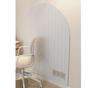 Curved Felt Bulletin Board,Foldable Display Board,Felt Pin Board Wall Tiles for Paste Notes Photos Schedules Office Home Wall Decoration (White,40x60cm)