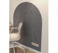 Curved Felt Bulletin Board,Foldable Display Board,Felt Pin Board Wall Tiles for Paste Notes Photos Schedules Office Home Wall Decoration (Dark Gery,60x120cm)