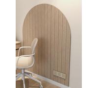 Curved Felt Bulletin Board,Foldable Display Board,Felt Pin Board Wall Tiles for Paste Notes Photos Schedules Office Home Wall Decoration (Dark Camel,60x80cm)