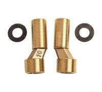 Curved Foot Design Shower Faucet for Bathroom or Kitchen, Wall Mounted with Adjustable Angle Valve, Brass and Stainless Steel Construction (Long F Style)