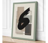 Curved Form and Geometry Canvas Wall Art Print 36x24 Inch (91 x 61 cm)