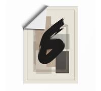 Curved Form and Geometry Minimalist Unframed Wall Art Print A1 (84.1×59.4cm), Wall Decor for Living Room, Bedroom, Office & Home, Art Gift